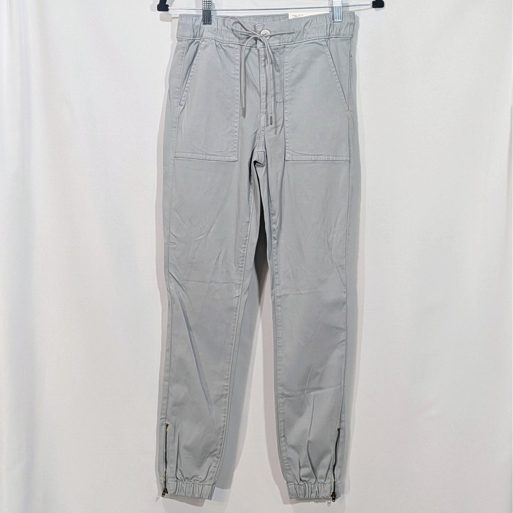 American Eagle Super Stretch Jegging Jogger Pants Gray Zip Ankle High Rise 4 NWT